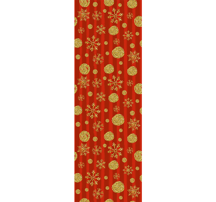 Feestelijke glitterornamenten behang kerst - TenStickers