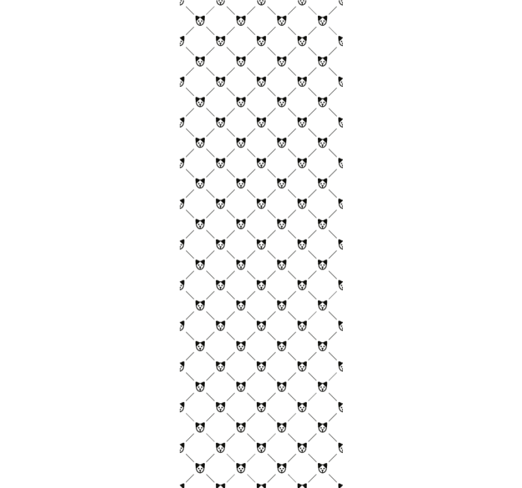 Kattensilhouet patroon katten behang - TenStickers