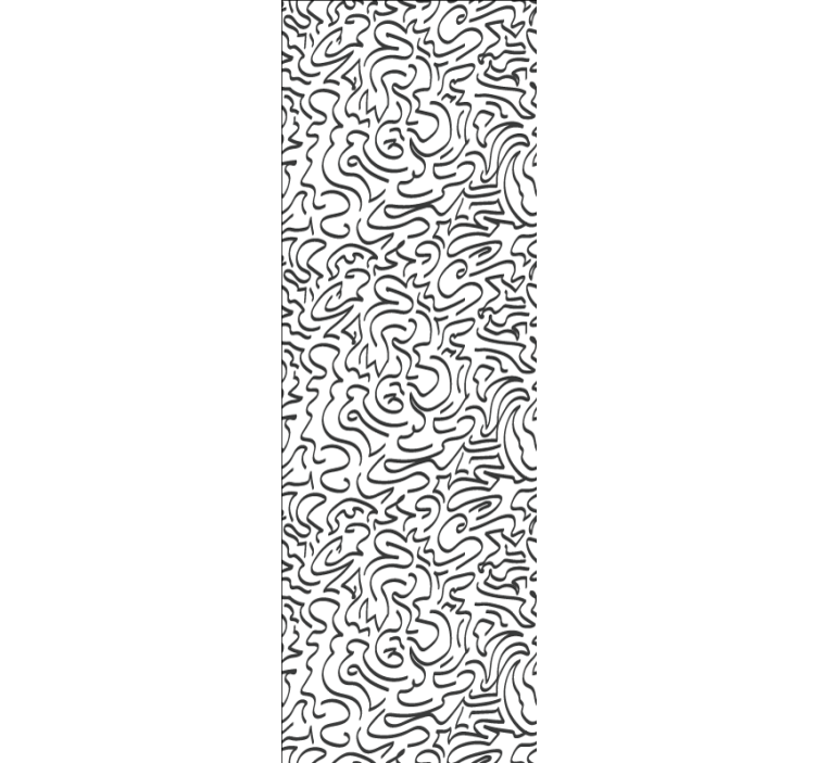 Kronkelig patroon abstract behang - TenStickers