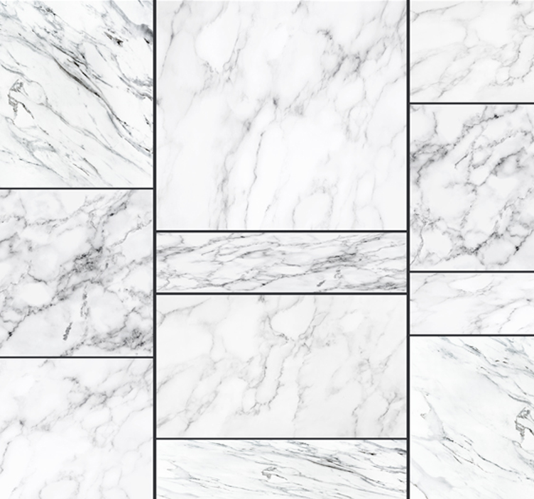 Stenen structuur behang in wit - TenStickers