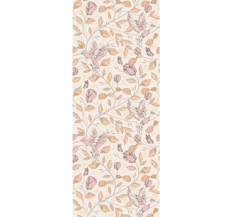 Delicaat beige motief behang bloemen - TenStickers