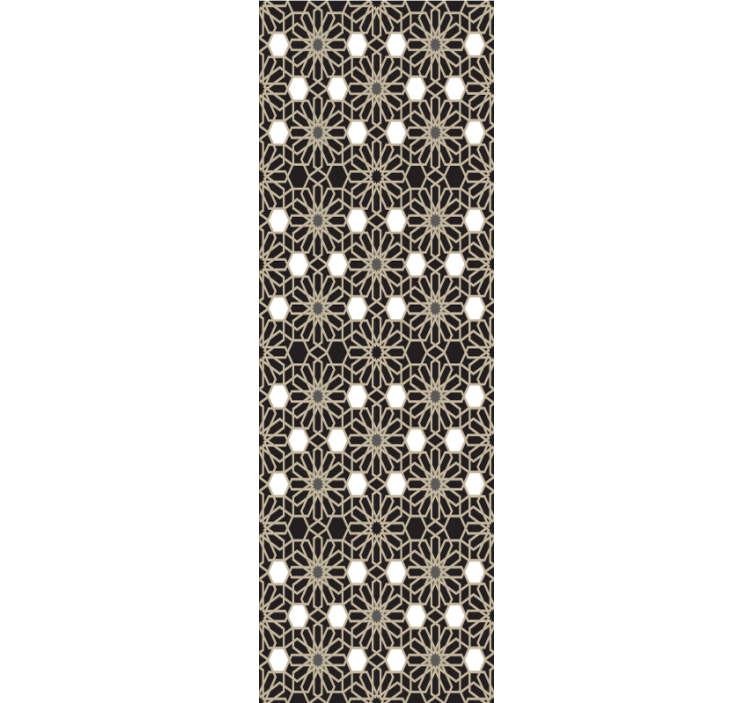 Geometrisch bloementhema tegels behang - TenStickers