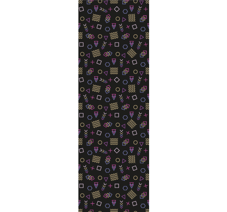 Retro patroon genot geometrisch behang - TenStickers