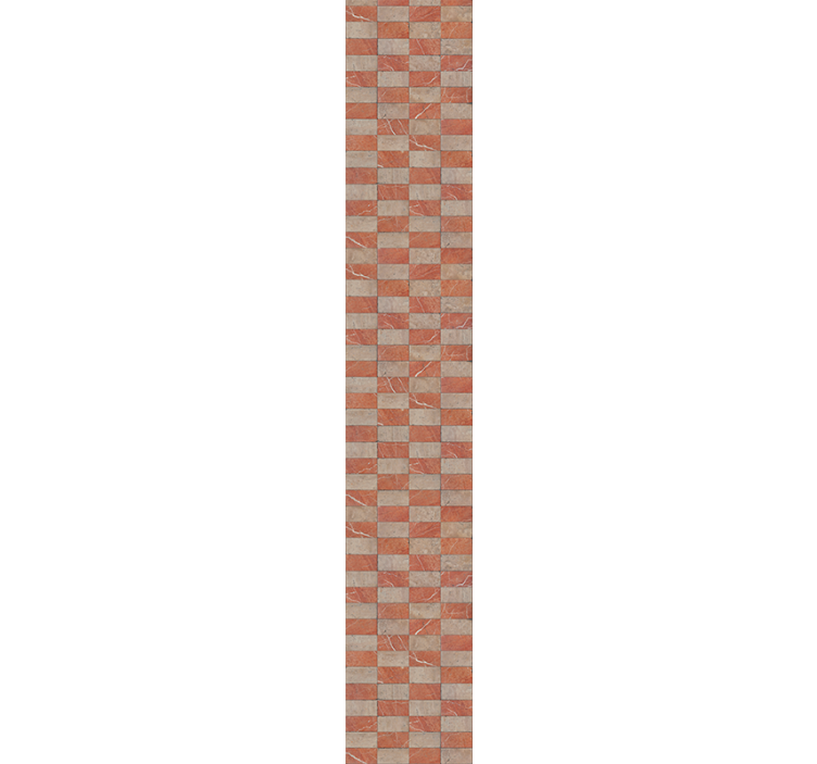 Geometrische beige tegels keuken behang - TenStickers