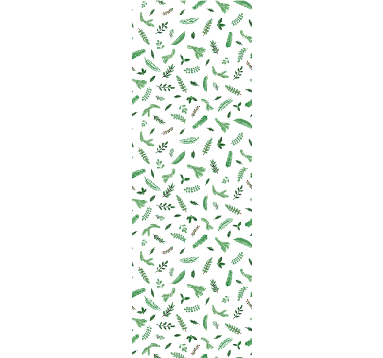 Feestelijke bladpatronen behang kerst - TenStickers