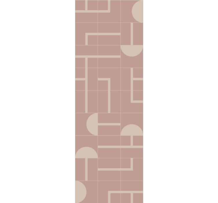 Beige zachte vormen geometrisch behang - TenStickers