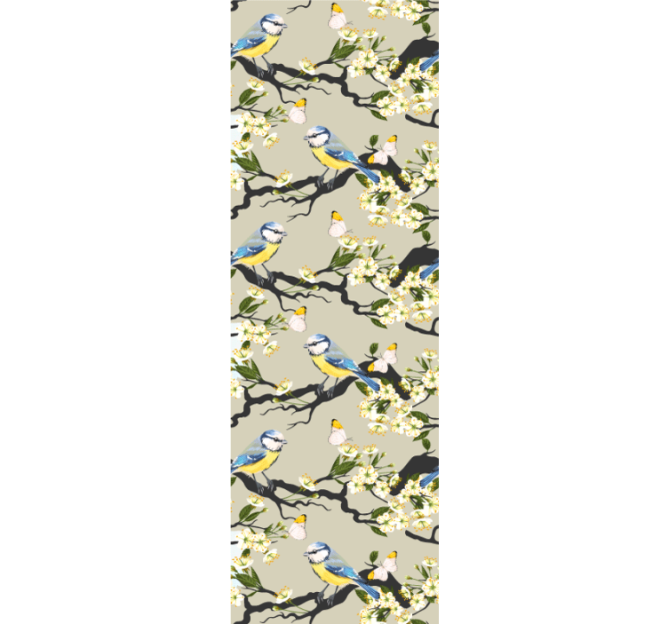 Takken van de pimpelmees behang vogels - TenStickers