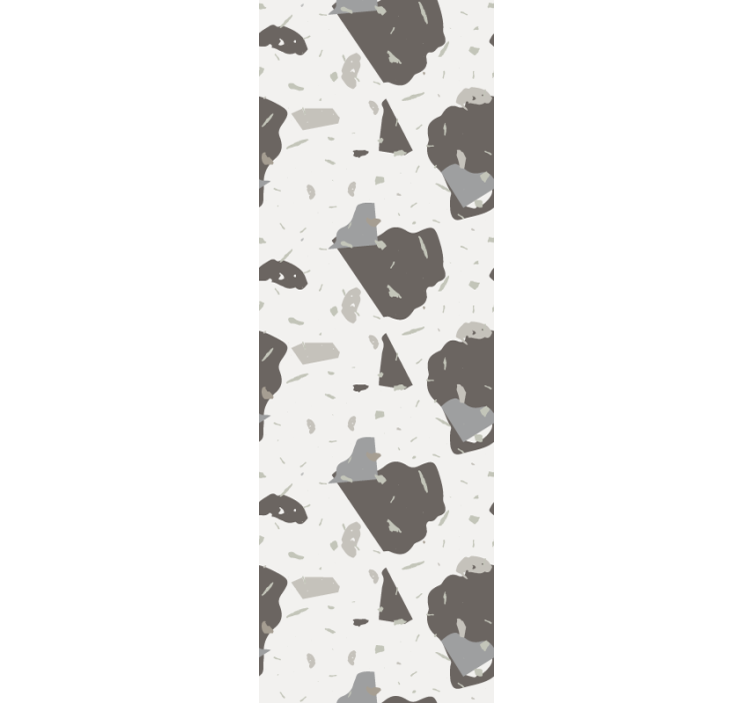 Abstracte grijze vormen behang print - TenStickers