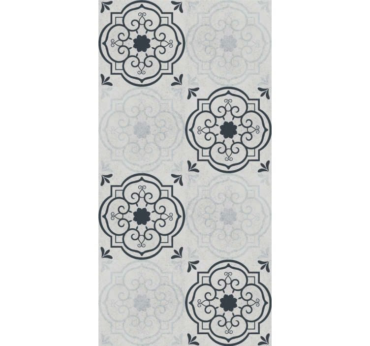 Elegante grijze tegels keuken behang - TenStickers