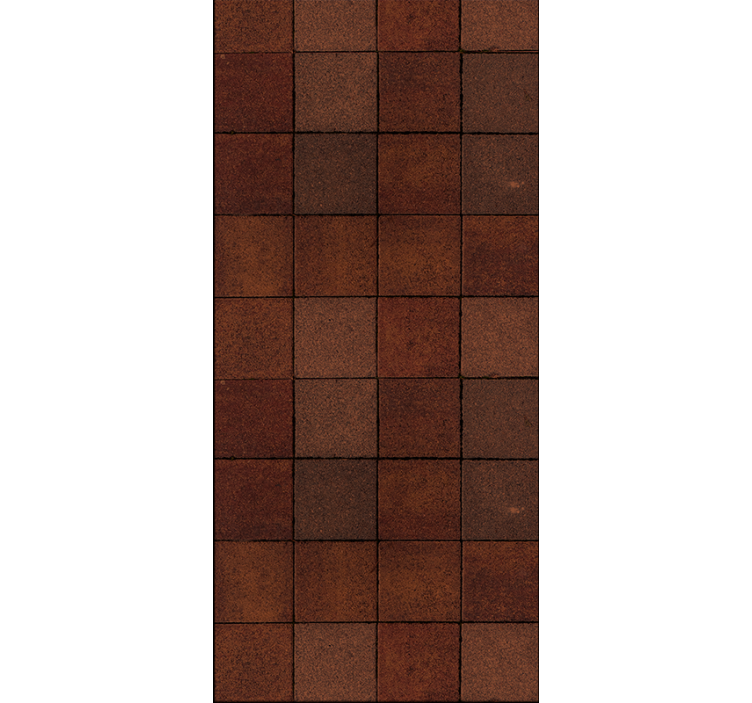 Getextureerd bruin motief tegels behang - TenStickers