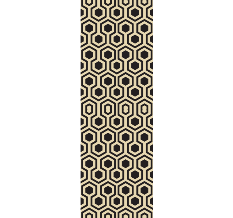 Abstract ontwerp met zeshoeken behang - TenStickers