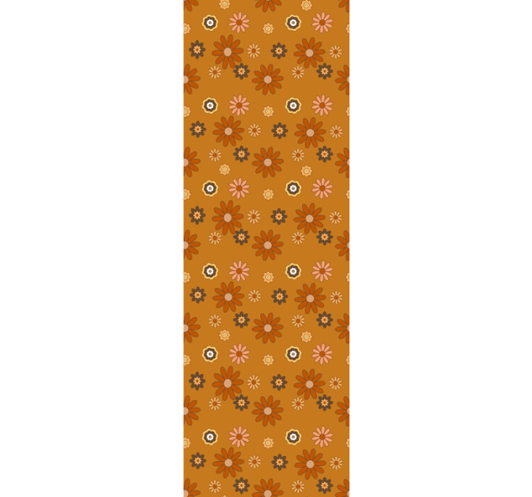 Flower power bloemen behang jaren 60 - TenStickers