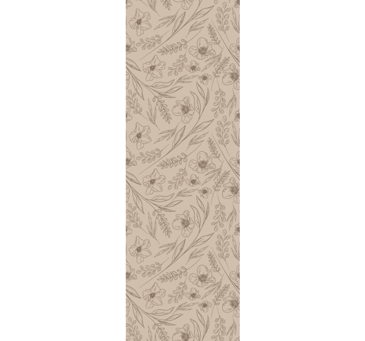 Taupe bloemdecoraties behang bloemen - TenStickers