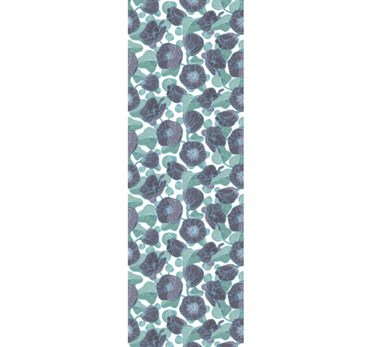 Behangpapier mauve bloemen - TenStickers