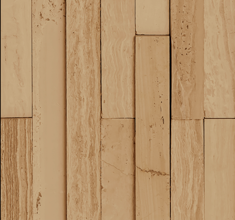 Licht eikenhout Behang slaapkamer - TenStickers