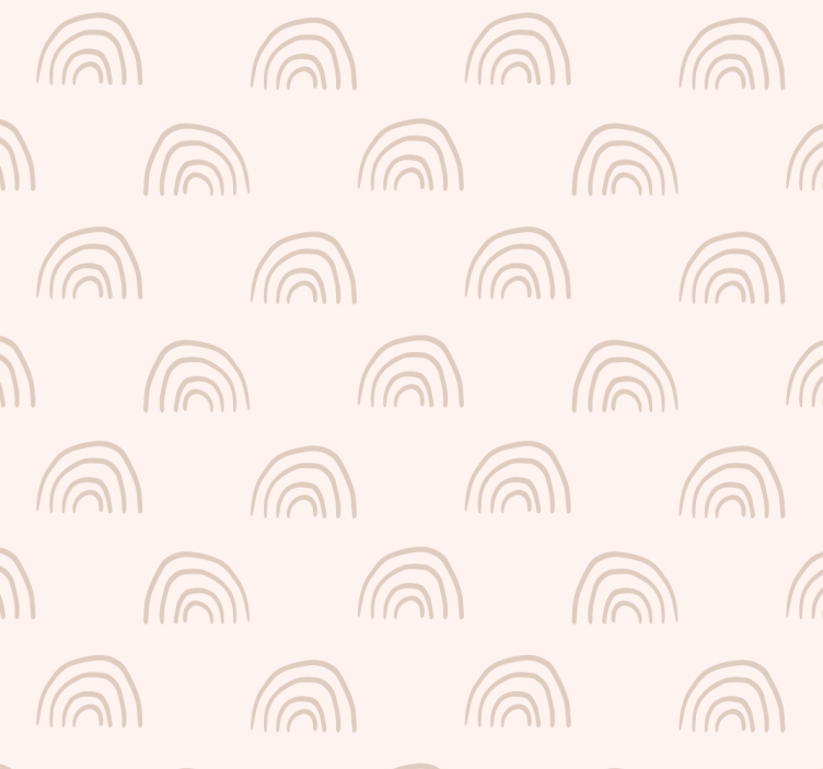Minimalistische regenboog babykamer behang - TenStickers