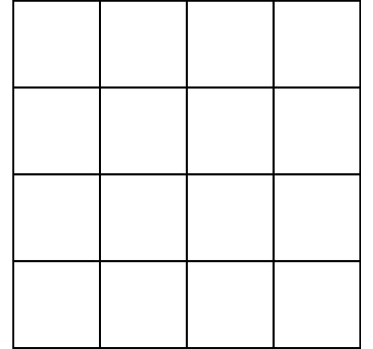 Zwart-witte fijne lijnen behang vierkant - TenStickers