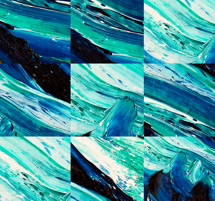 Geometrische turbulentie abstract behang - TenStickers