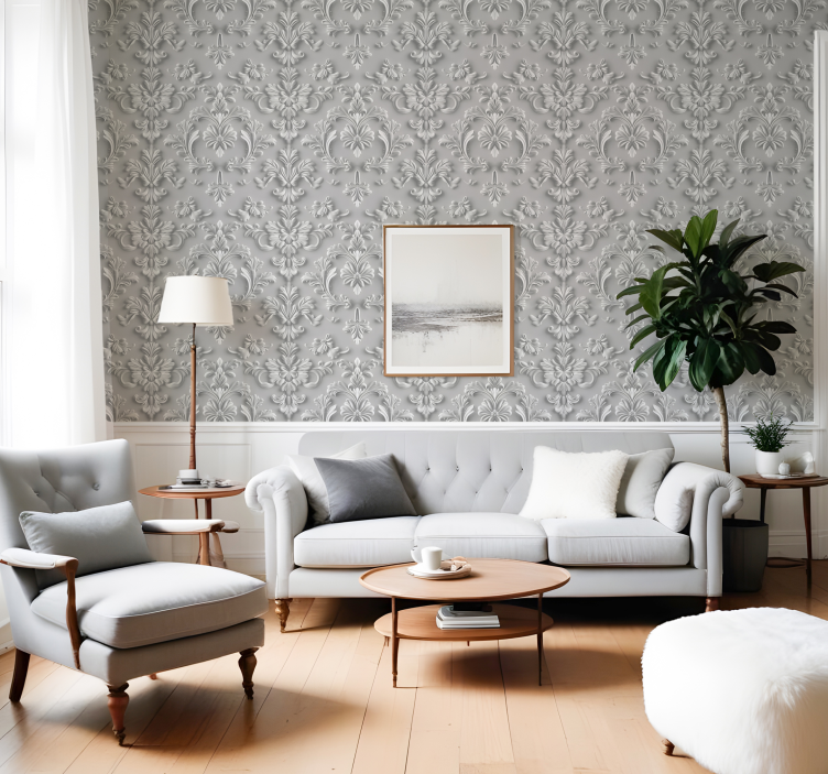 3d-effect grafisch ontwerp behang barok - TenStickers