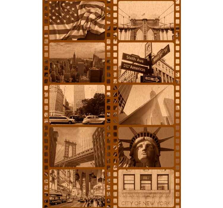 Oude filmbeelden new york behang - TenStickers