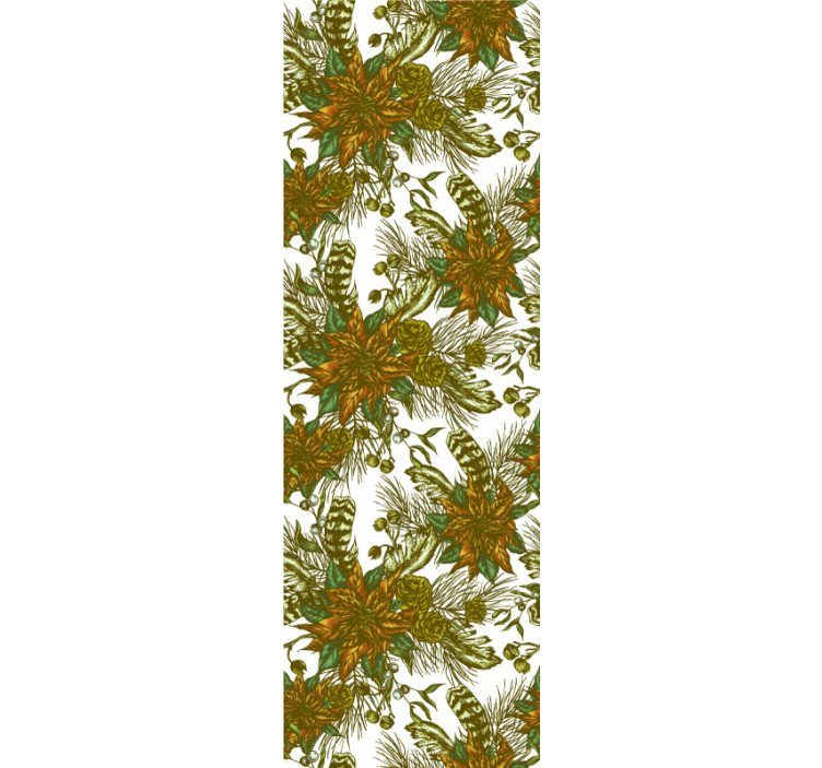 Natuurlijke winterse elegantie behang bloemen - TenStickers