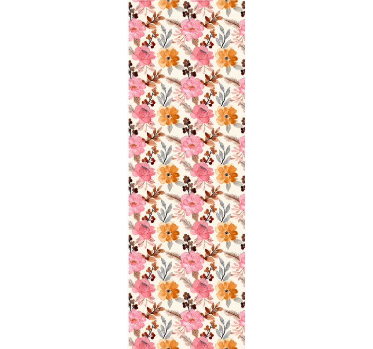 Bloeiende arrangement woonkamer behang - TenStickers