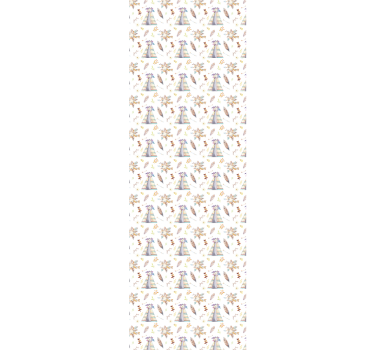 Westers tentpatroon gepersonaliseerd behang - TenStickers