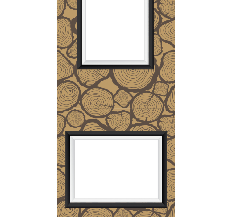 Boomringpatroon behang print - TenStickers