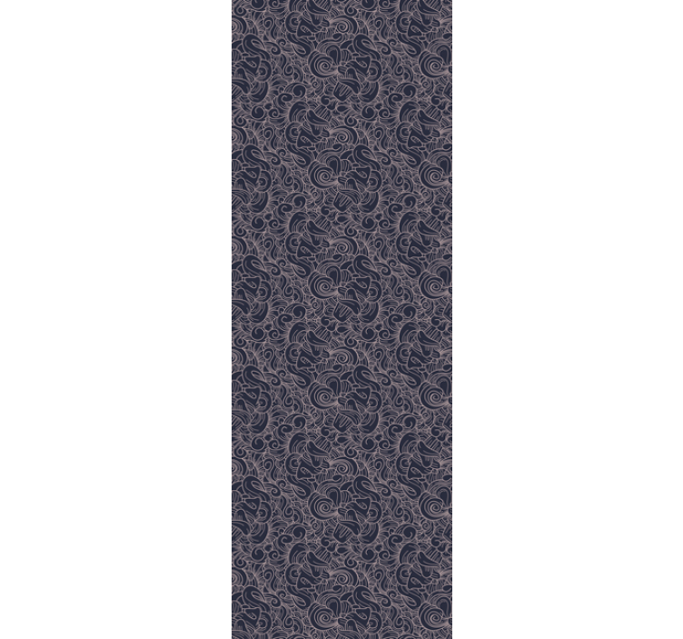 Blauwe gebogen lijnpatronen abstract behang - TenStickers