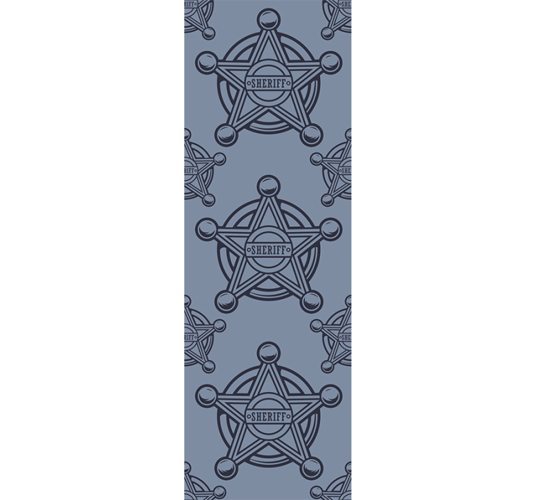 Sheriff ster patronen gepersonaliseerd behang - TenStickers