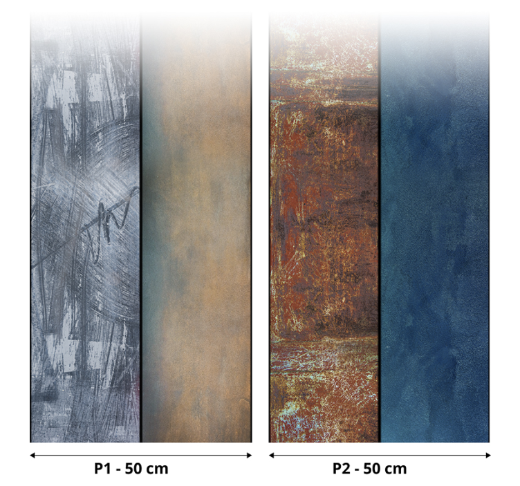 Slaapkamer behang met abstracte kunst - TenStickers