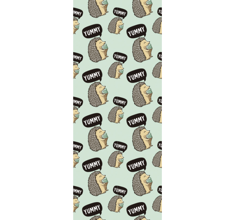 Schattige egelprint dieren behang - TenStickers