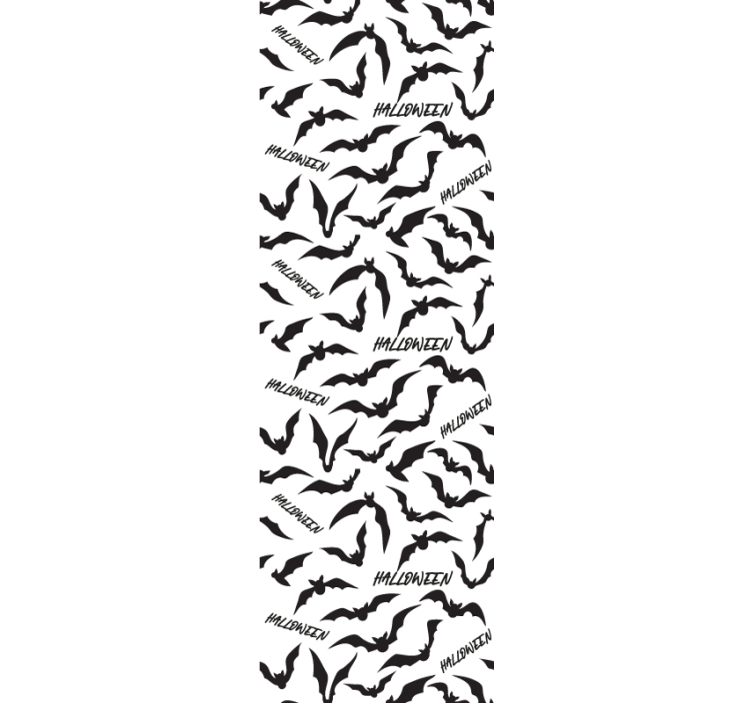 Vleermuizen en tekst halloween behang - TenStickers