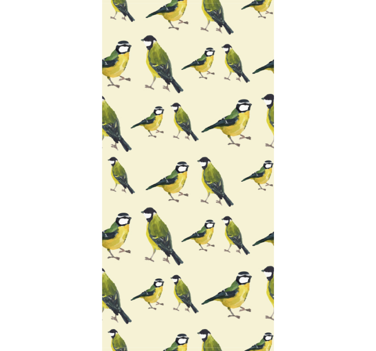 Kleurrijke vogelcollectie behang vogels - TenStickers