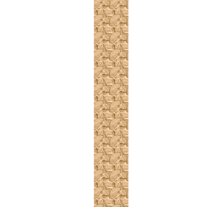 Fossiel schelppatroon vissen behang - TenStickers