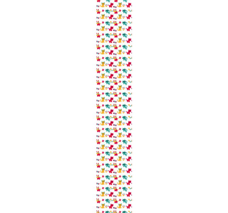 Gekleurd origineel patroon katten behang - TenStickers