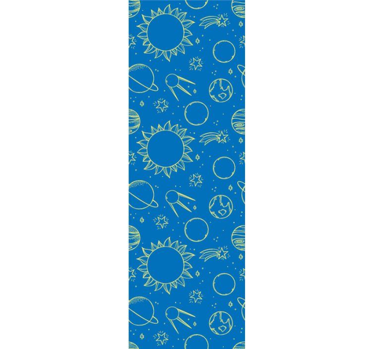 Achtergrond met ruimtethema babykamer behang - TenStickers