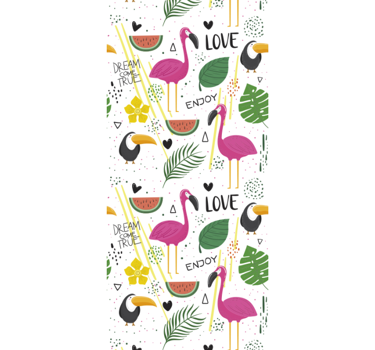 Flamingo dromen behang kinderkamer - TenStickers