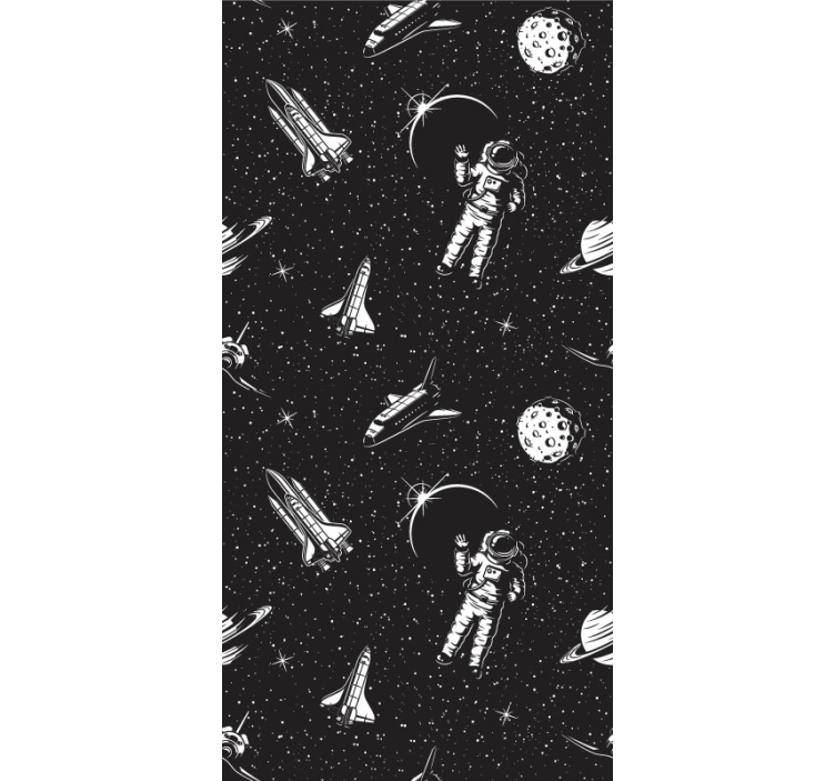 Astronauten in de ruimte sterren behang - TenStickers