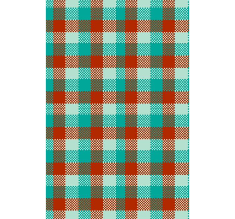 Gingham-patroon geometrisch behang - TenStickers
