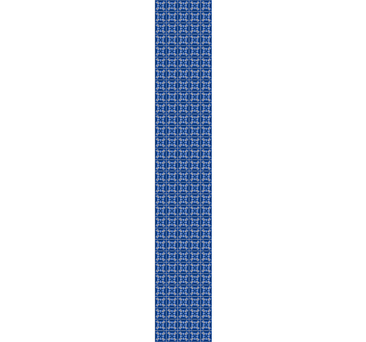 Ingewikkelde blauwe patronen tegels behang - TenStickers