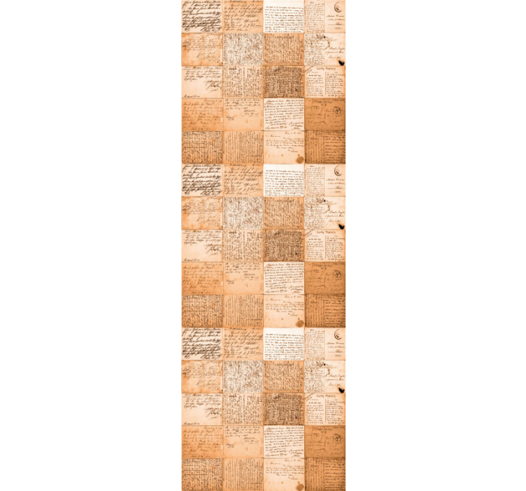Manuscript patronen vintage behang - TenStickers
