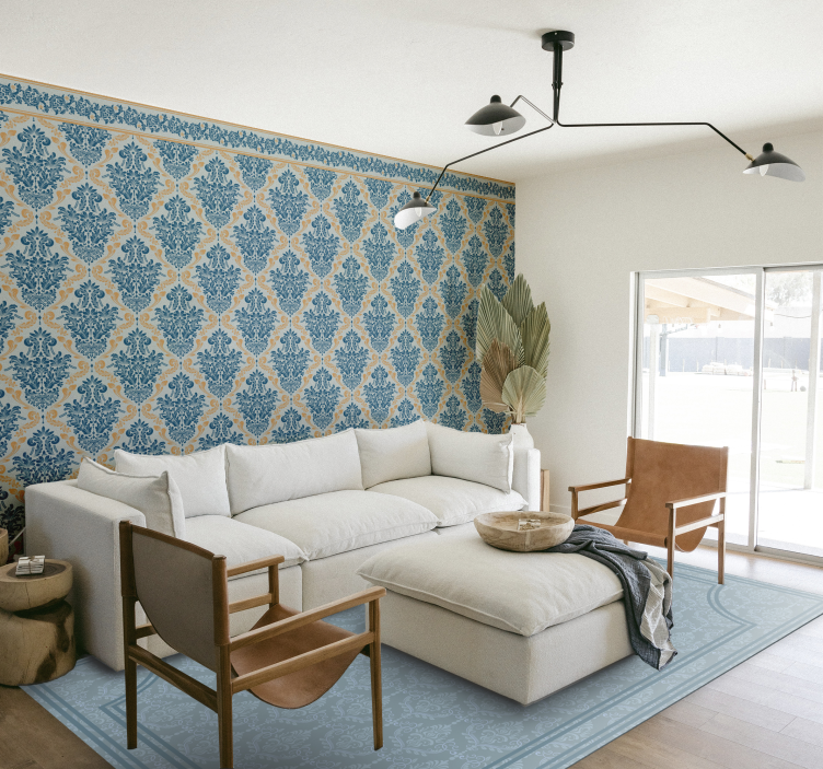 Elegant bloeiend ontwerp behang barok - TenStickers