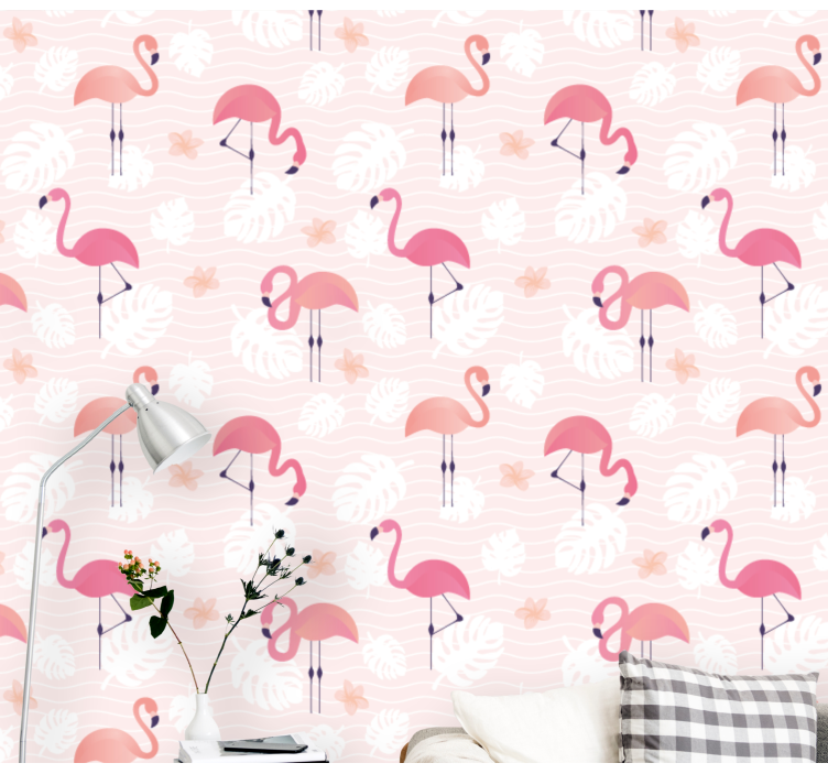 Flamingo-sereniteit dieren behang - TenStickers