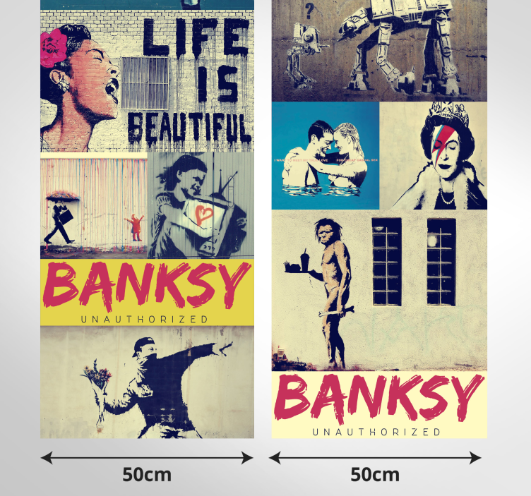 Kunst Behang Banksy kunst collectie - TenStickers