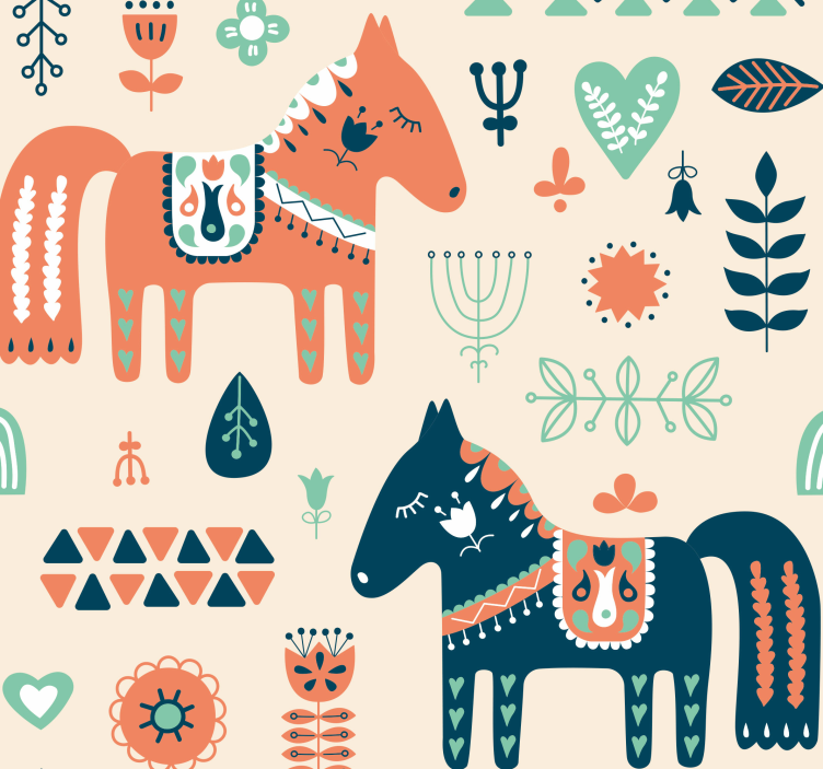 Scandinavische dieren behang - TenStickers