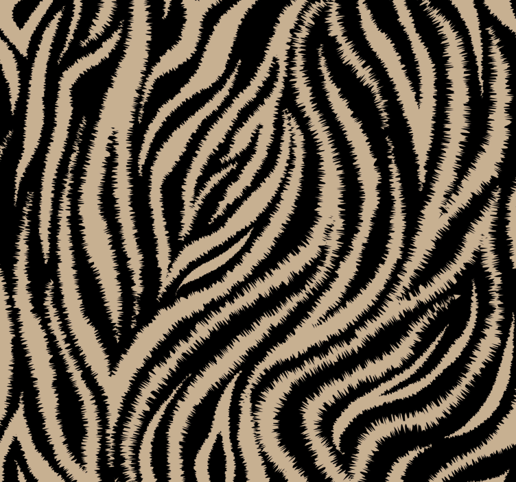 Woonkamer behang met beige zebrapatroon - TenStickers