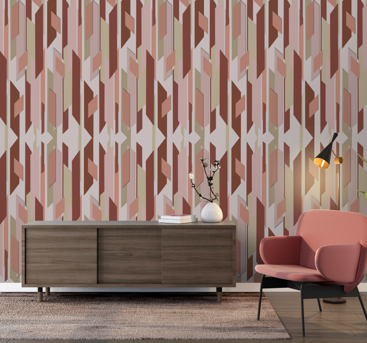 Abstracte geometrische geometrisch behang - TenStickers