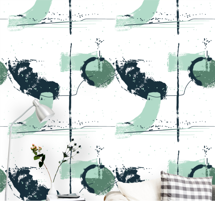 Abstracte geometrische formaties abstract behang - TenStickers