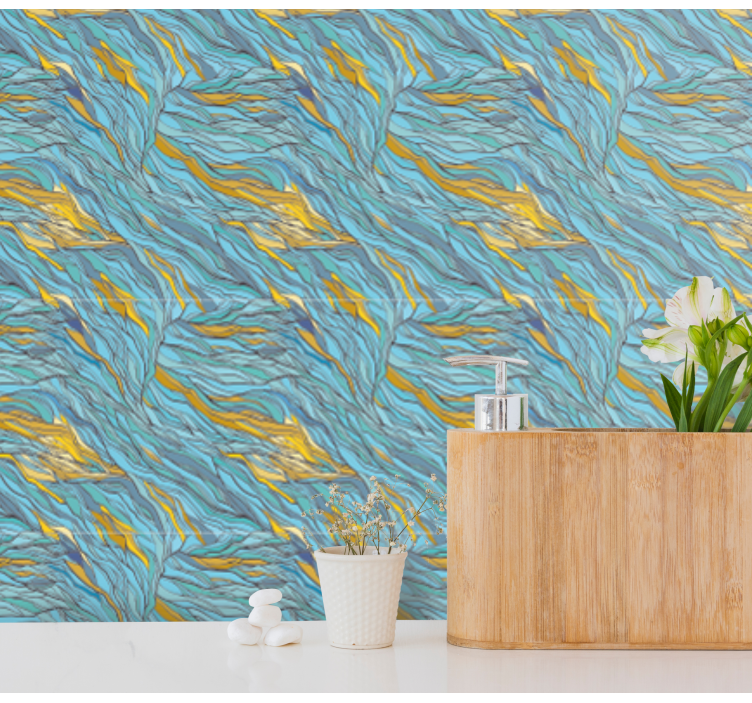 Abstracte organische stroom abstract behang - TenStickers